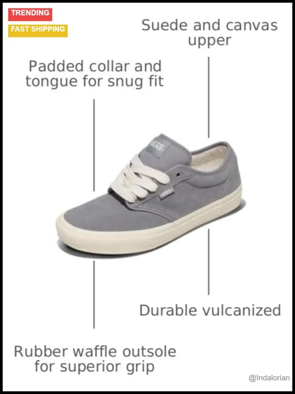 Vans Men's Atwood Low-Top Canvas Sneakers Lace-Up Comfort